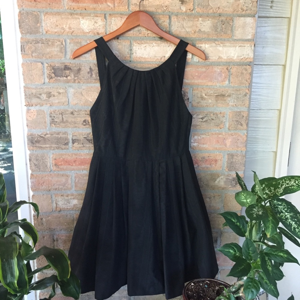 NWT Jill Stuart Collection Pleated Black Dress
